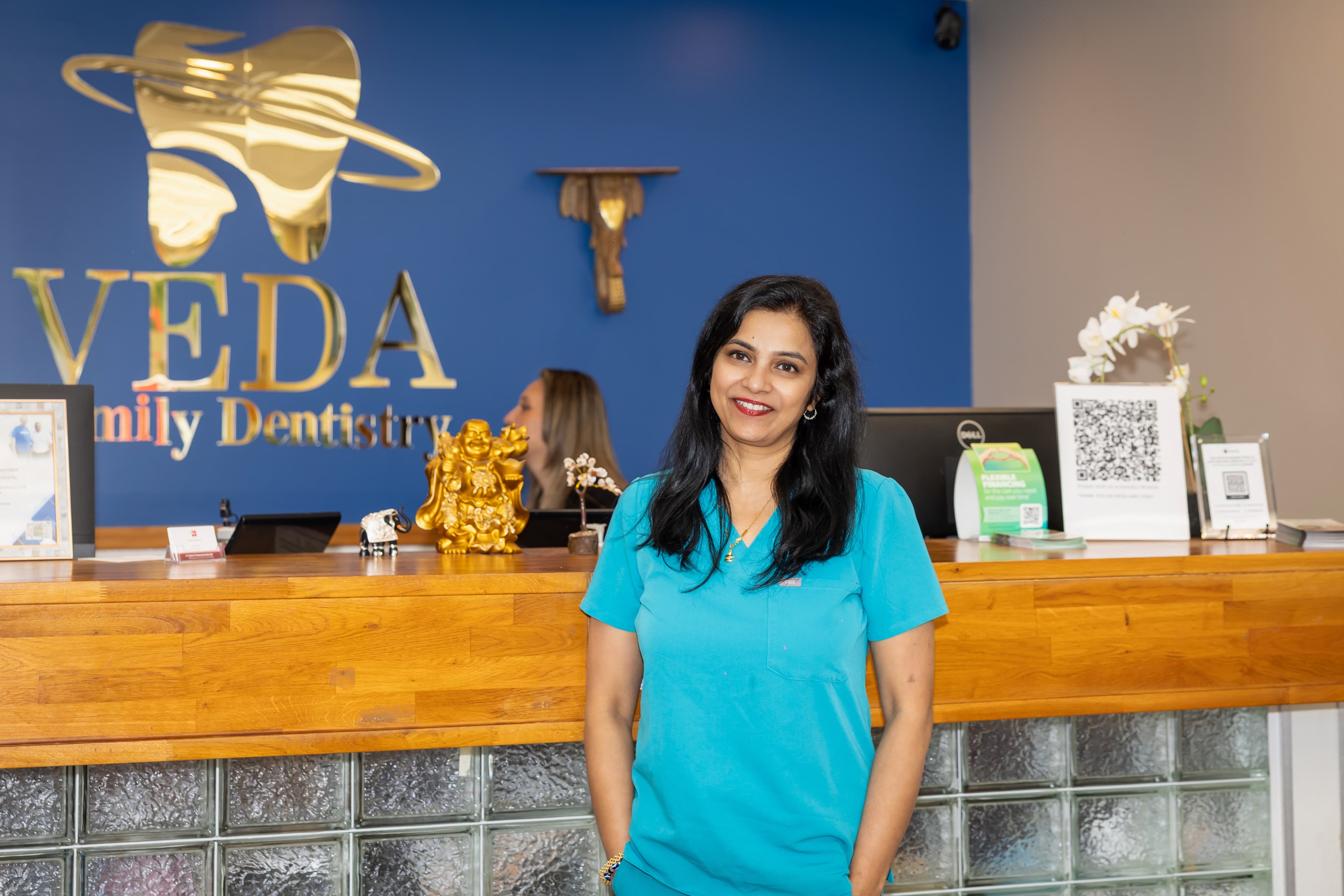 Dr. Devipriya Thirugnanasambandam, DDS, founder of Vedha Family Dentistry